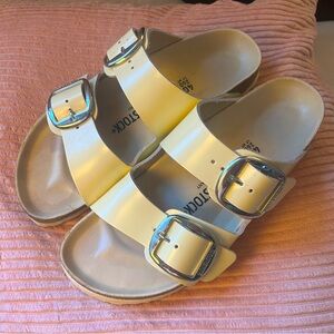 Birkenstock High Shine Arizona Slides Size 40 Narrow